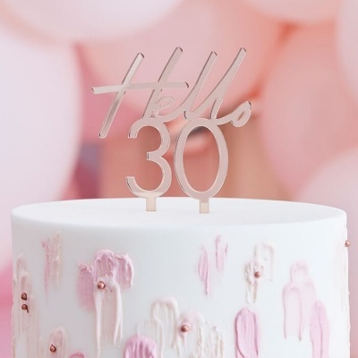 Cake Topper Hello 30th Birthday