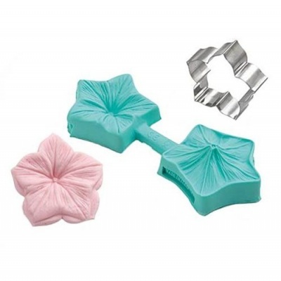 Molde Silicone Flor e Cortador - Flor