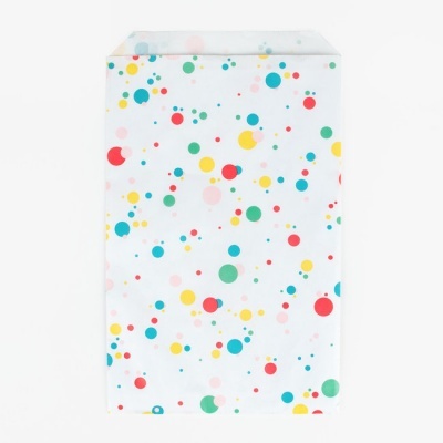 Saquinhos Papel Multicolor Dots, pk/10