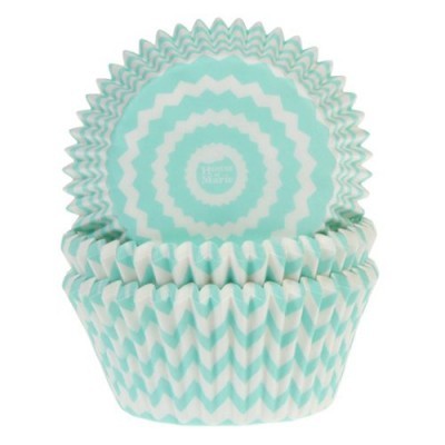 Formas Cupcake Menta Chevron, Pk/50