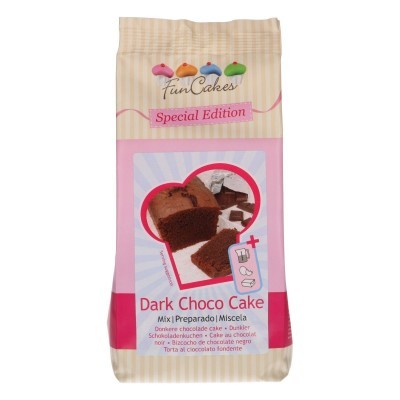 Pacote de mistura para bolo FunCakes Dark Choco Cake