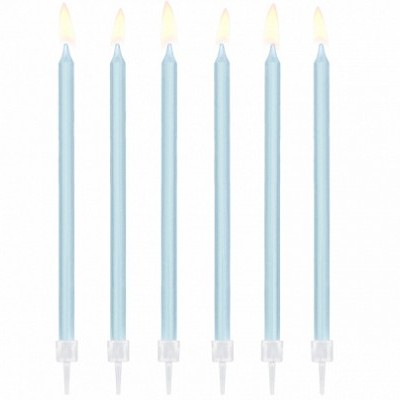 Velas Lisas Azul Claro 14cm, pk/12
