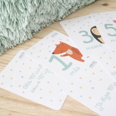 CARTÕES PARA BEBÉ/BABY MILESTONES CARDS CUTE ANIMALS