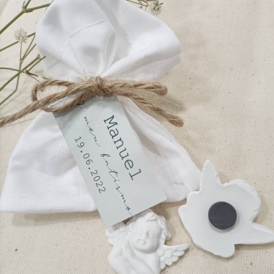 ÍMAN ANJO EM SAQUINHO DE ALGODÃO