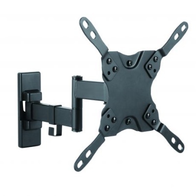suporte de parede articulado preto para monitor ou TV