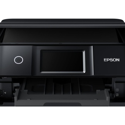 Impressora multifunções Epson preta com visor digital