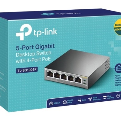 Embalagem de switch de rede TP-Link 5-Port Gigabit Desktop Switch
