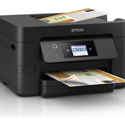 Impressora Epson preta multifunções com visor digital
