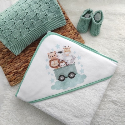 Toalha Banho Ben e os amiguinhos Verde