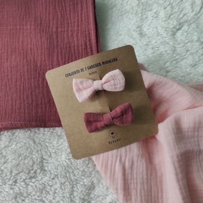 Conjunto 2 Ganchos Madalena - Marsala e Salmão