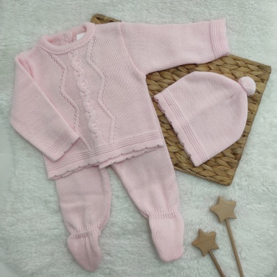 Conjunto de Malha Rafaelle - Rosa Bebé