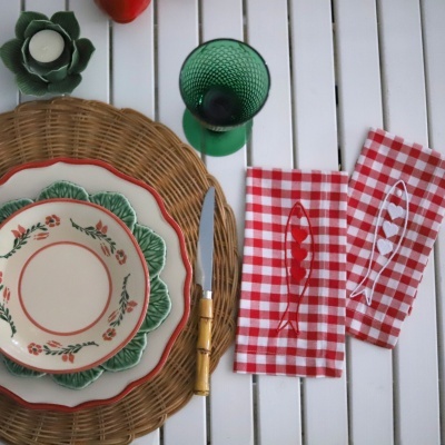 Conjunto de 4 Guardanapos Sardinha