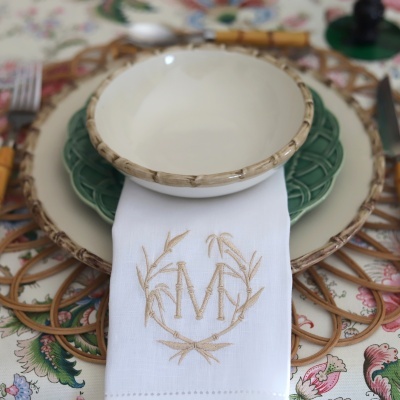 Guardanapo Coroa Bambu 1 Letra