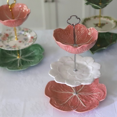 Fruteira de 3 andares Couve Rosa