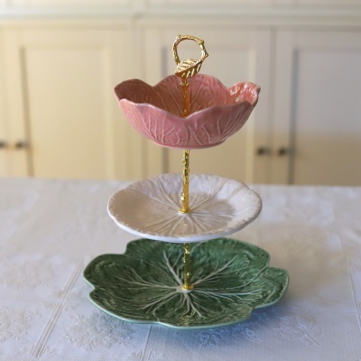 Fruteira de 3 andares Couve Tricolor