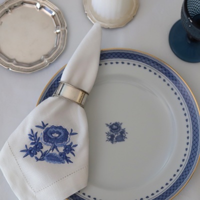 Conjunto de 4 Guardanapos Flor Cozinha Velha