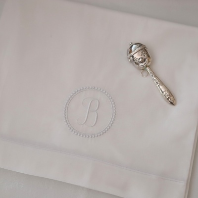 Lençol de Berço Monograma