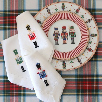Conjunto de 3 Guardanapos Nutcracker