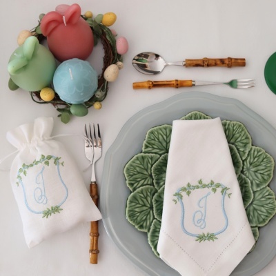 Guardanapo Monograma com Hera