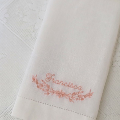 Conjunto de 4 Guardanapos Grinalda com Nome