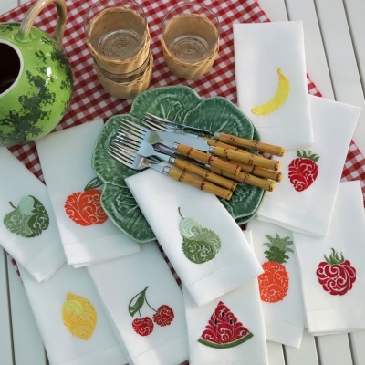 Conjunto de 4 Guardanapos Frutas