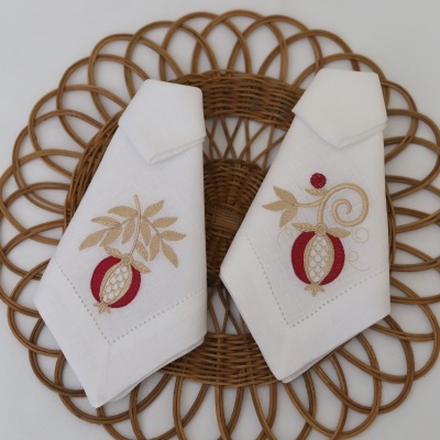 Conjunto de 4 Guardanapos Romãs