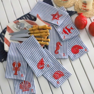 Conjunto de 8 Guardanapos Comporta