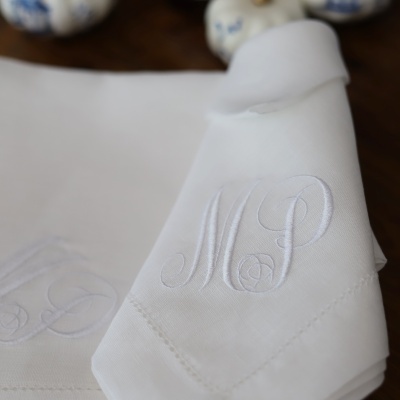 Guardanapo Monograma 1 ou 2 Letras Caligrafia