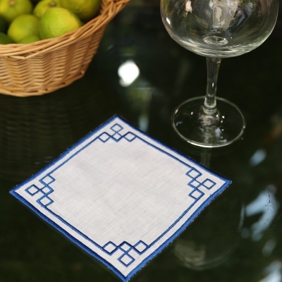 Conjunto de 4 Guardanapos de Cocktail Quadrados