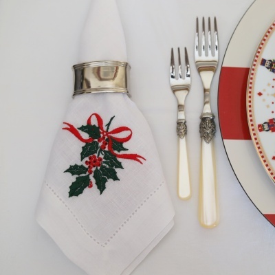 Guardanapo ramo de Azevinho