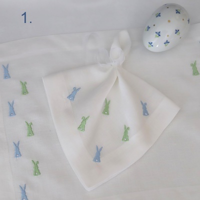 Conjunto Guradanapo e Individual Coelhos ou Cenouras