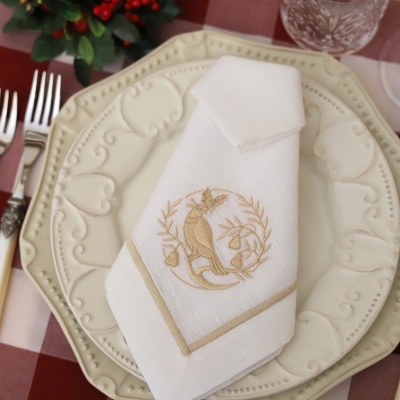 Conjunto de 4 Guardanapos Perdiz na Pereira