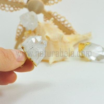 Pendente drusa de Quartzo Cristal Pendente drusa de Quartzo Cristal