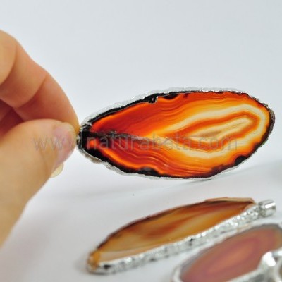 Pendente Chapa de Ágata em Prata 05