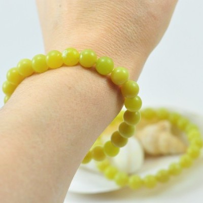 Pulseira de Bolas Ágata Limão Pulseira de Bolas Ágata Limão