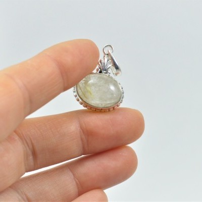 Pendente em prata com Quartzo Rutilado