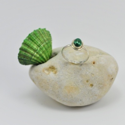 Anel em Prata com Malaquite Anel em Prata com Malaquite