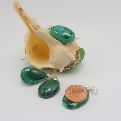 Pendente Prata com Malaquita