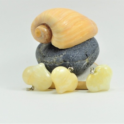 Pendente coração de Calcita Amarela Pendente coração de Calcita Amarela