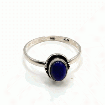 Anel Prata Duo com Lapislazuli Anel Prata Duo com Lapislazuli