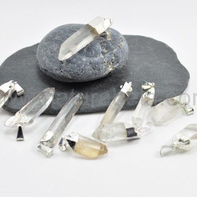Pendente Ponta de Quartzo Cristal Pendente Ponta de Quartzo Cristal