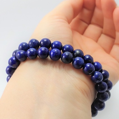 Pulseira de bolas Lápis-Lazúli 8mm Pulseira de bolas Lápis-Lazúli 8mm