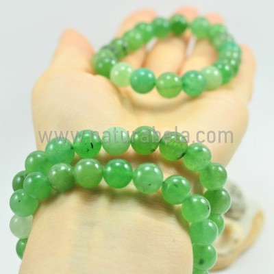 Pulseira de bolas de Jade Verde Pulseira de bolas de Jade Verde
