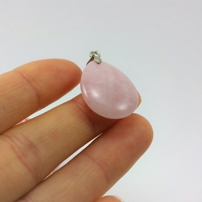 Pendente Quartzo rosa "lágrima" Pendente Quartzo rosa "lágrima"