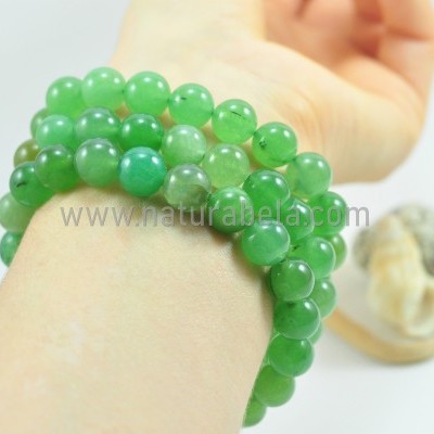 Pulseira de bolas de Jade Verde Pulseira de bolas de Jade Verde