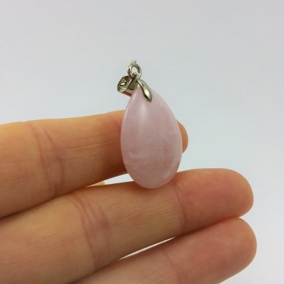 Pendente Quartzo rosa "lágrima" Pendente Quartzo rosa "lágrima"