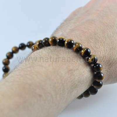 Pulseira de Bolas de Olho-de-Tigre