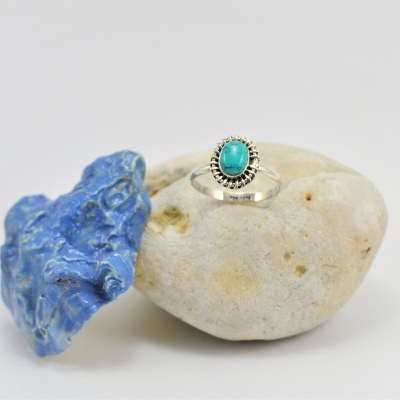 Anel em Prata com Turquesa Anel em Prata com Turquesa