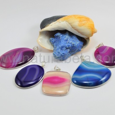 Pendente em Prata Agata Botswana Pendente em Prata Agata Botswana