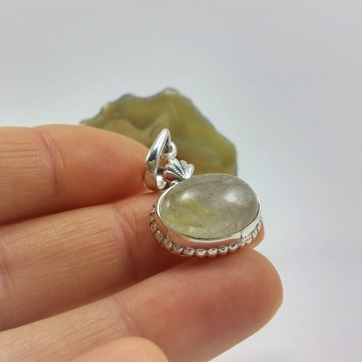 Pendente em prata com Quartzo Rutilado